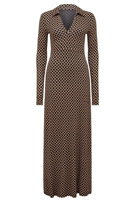 KAITLYN COLLARED JERSEY DRESS WINTON GEO 3