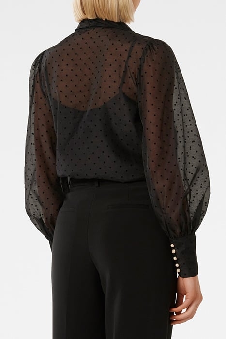 VIENNA ORGANZA BLOUSE BLACK 2