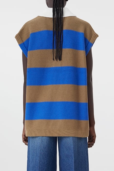 SLEEVELESS POLO KNITS ECRU 2