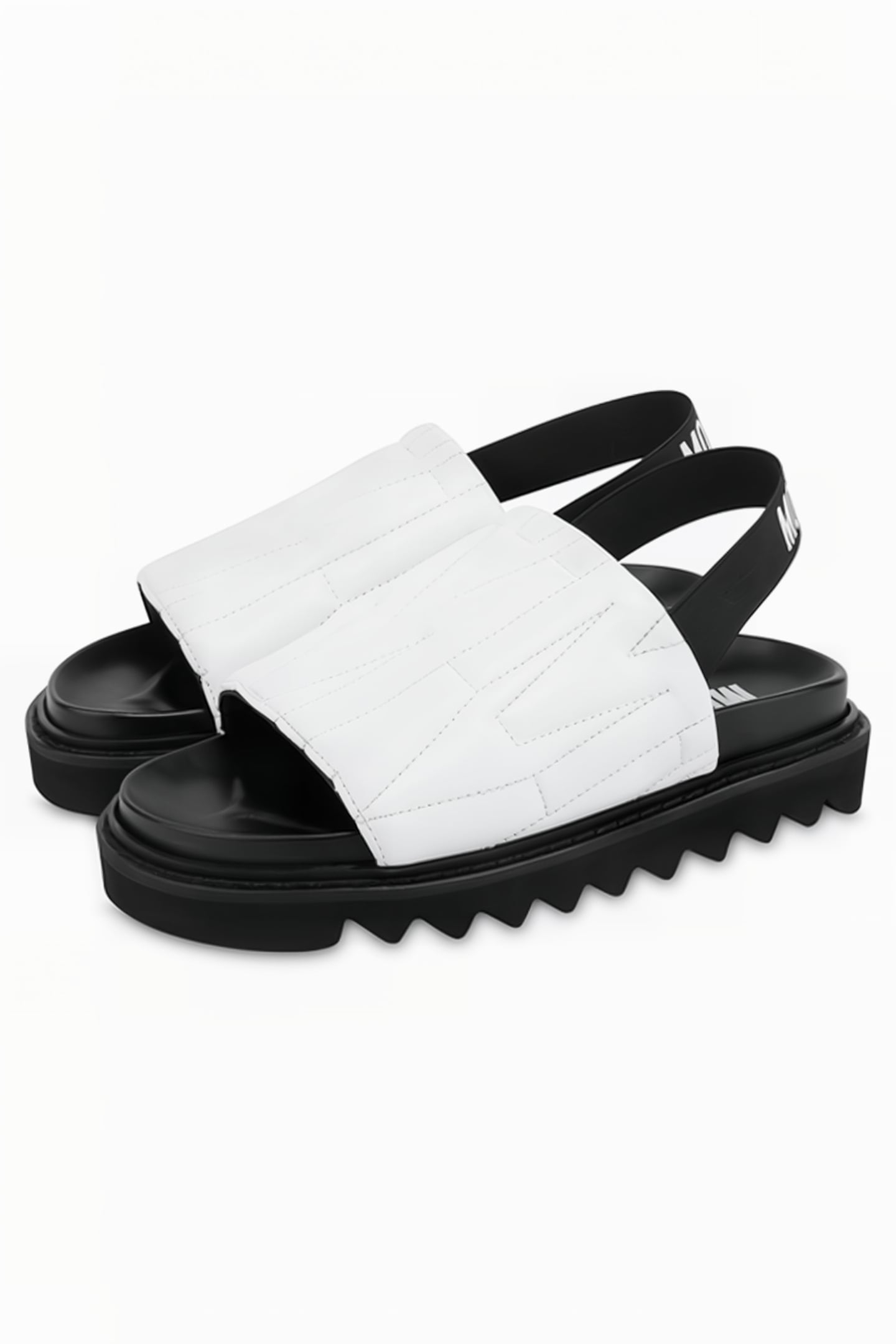 QUILTED NAPPA SANDALS WHITE 2