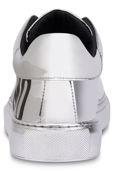 SNEAKERS IN LAMINATED ECO LEATHER SILVER 3
