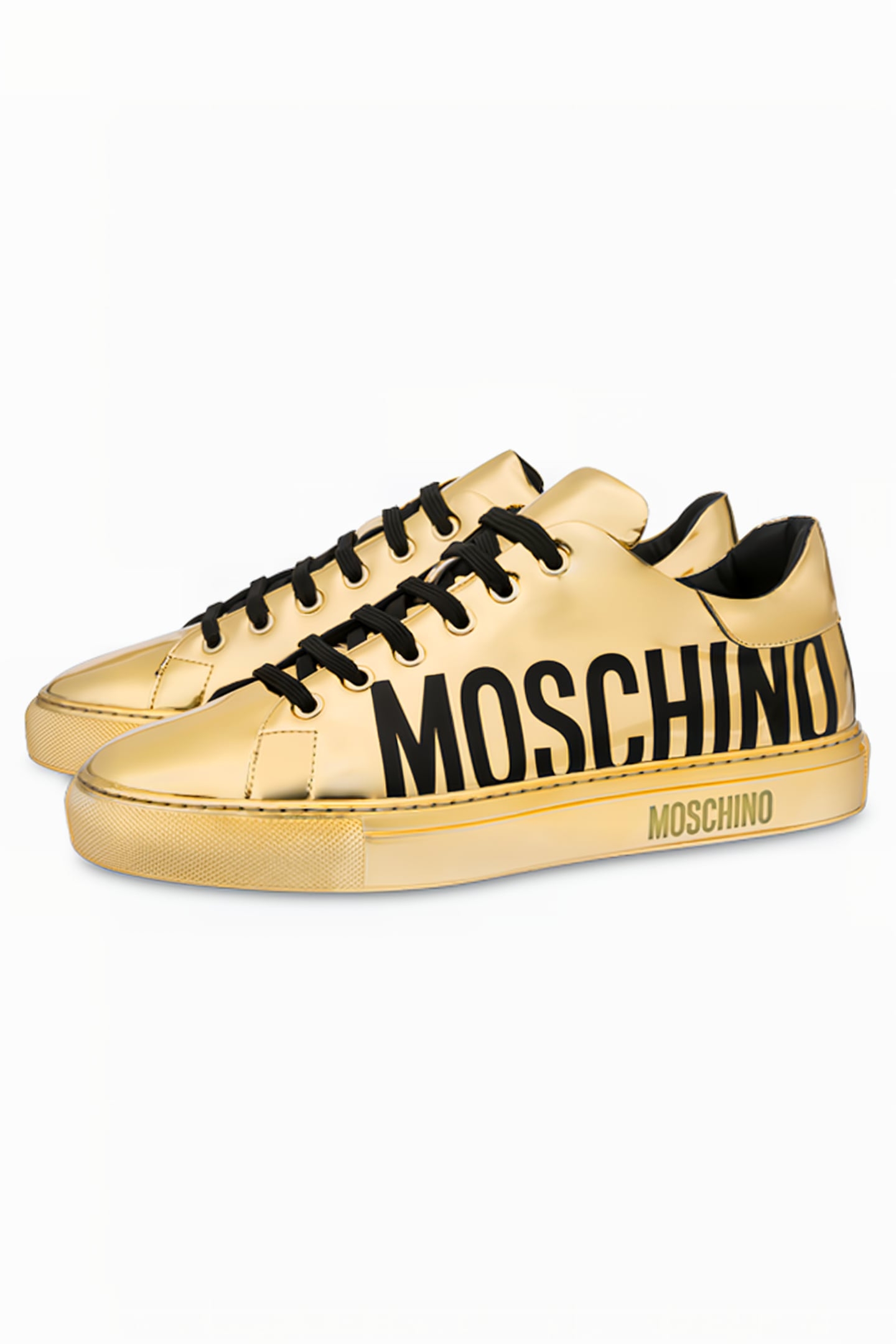 SNEAKERS IN LAMINATED ECO LEATHER GOLD 2