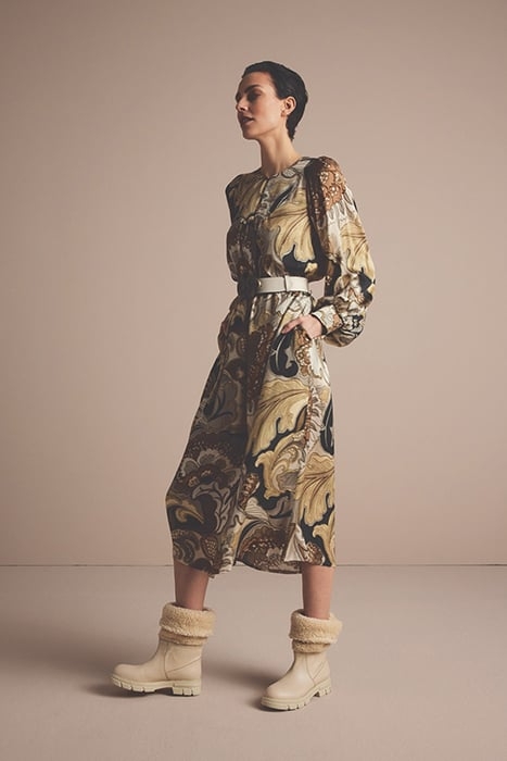 DRESS LONG VINTAGE FLOWER MULTICOLOUR 1