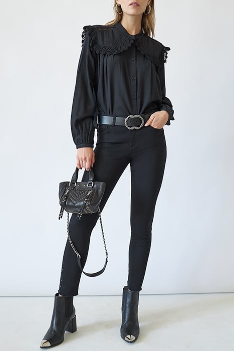 INTENSE BLACK STUDDED SCULPT UP SLIM JEANS 4