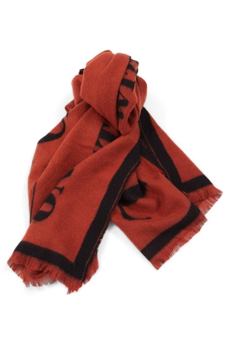 TOMETTE RED DOUBLE-SIDED SLOGAN SCARF 4