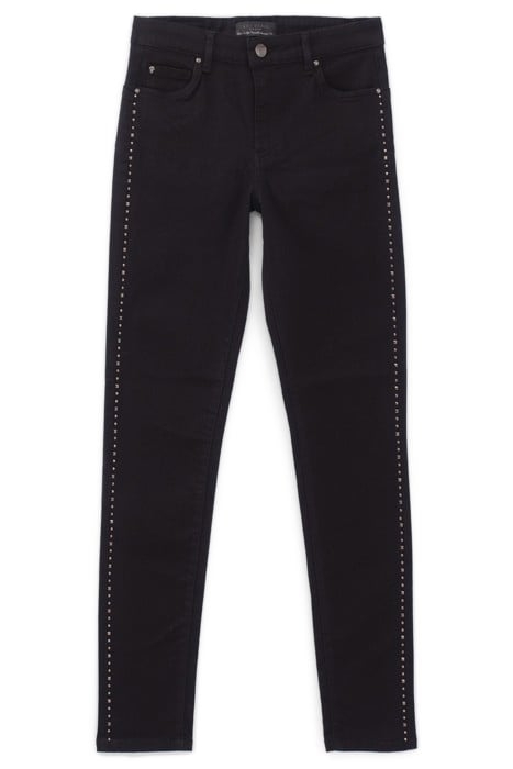 BLACK SCULPT-UP SLIM JEANS WITH STUDS DOWN SIDES 4