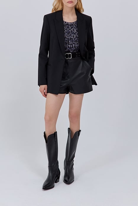 NAVY KNIT SWEATER WITH TACHIST PRINT 6