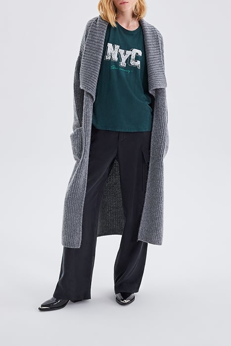 DUCK GREEN ORGANIC T-SHIRT WITH STUDDED SLOGAN 6