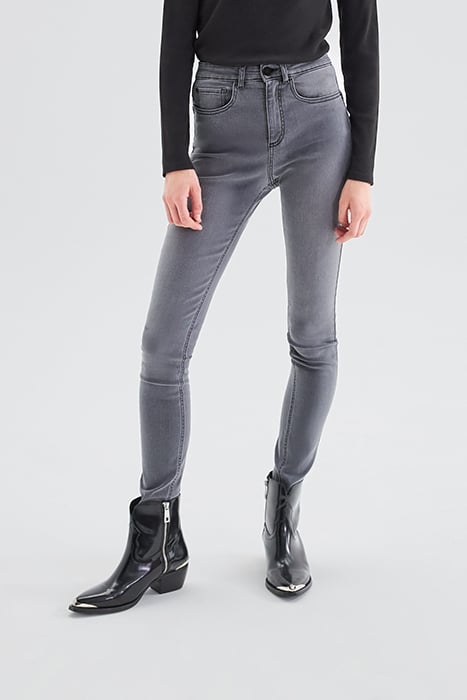 GREY HIGH-WAIST SCULPT-UP SLIM JEANS 1