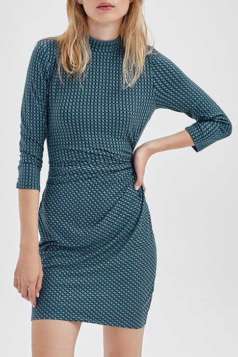 BLUE OPTICAL PRINT DRESS 1