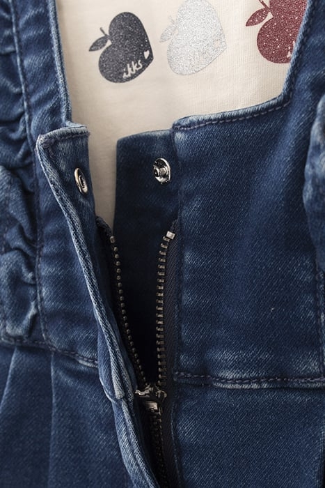 BABY GIRLS’ DENIM DUNGAREES & T-SHIRT OUTFIT 8