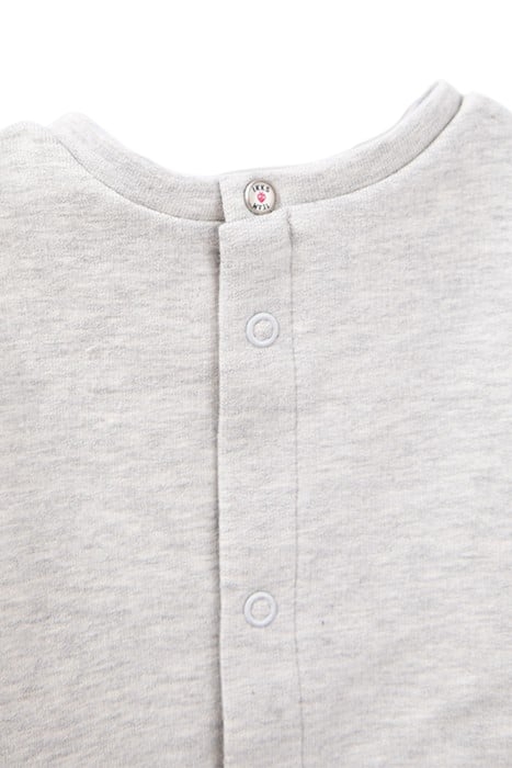 BABY GIRLS’ GREY SWEATSHIRT, PEPLUM/HEART ELBOW PATCHES 7