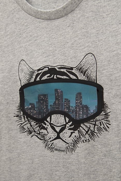 BOYS’ GREY T-SHIRT WITH TIGER AND LENTICULAR MASK IMAGE 4