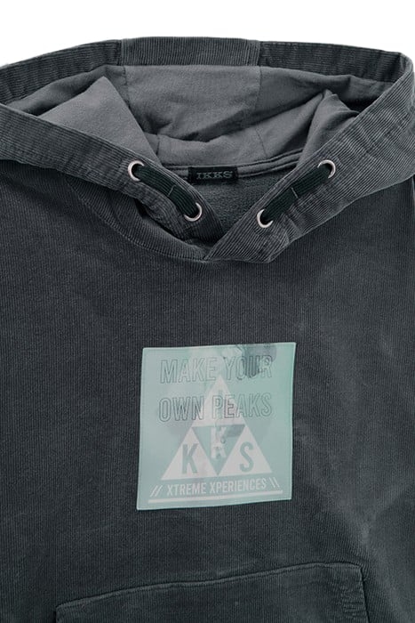 BOYS’ GREY NEEDLECORD HOODIE WITH LENTICULAR IMAGE 3