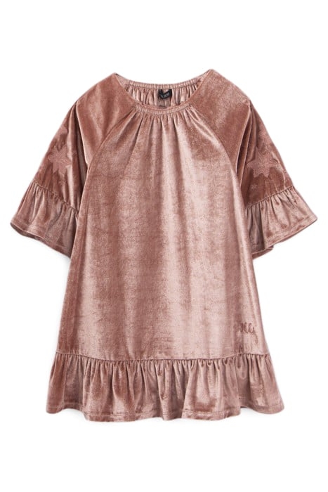 GIRLS’ ROSEWOOD PANNE VELVET DRESS 1