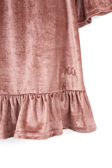 GIRLS’ ROSEWOOD PANNE VELVET DRESS 5