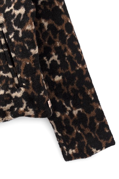 GIRLS’ COPPER PINK MIXED FABRIC BIKER-STYLE JACKET 4