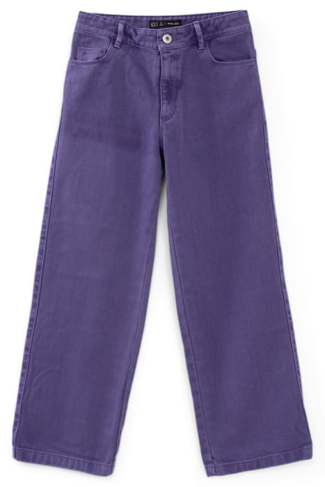 GIRLS’ PURPLE UPCYCLED WIDE LEG JEANS 1