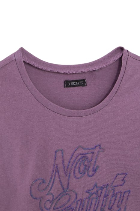 GIRLS’ PINK RUBBER SLOGAN ORGANIC COTTON T-SHIRT 3