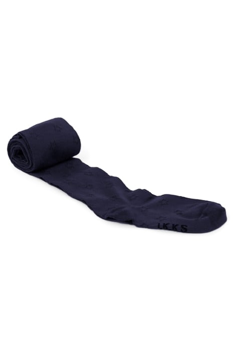 GIRLS’ NAVY OPENWORK KNIT TIGHTS WITH STAR MOTIFS 3
