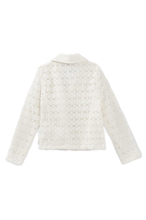 GIRLS’ OFF-WHITE LACE BIKER-STYLE JACKET 2