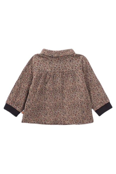BABY GIRLS’ KHAKI LEOPARD FLORAL PRINT BLOUSE 2