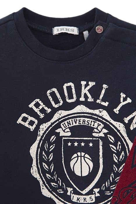 BABY BOYS’ NAVY SWEATSHIRT WITH XL VINTAGE SHIELD PRINT 3