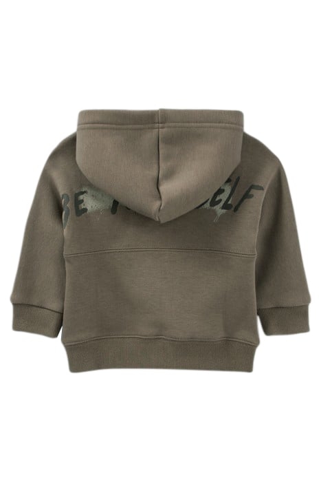 BABY BOYS’ KHAKI CARDIGAN WITH XL PRINT ON BACK 2