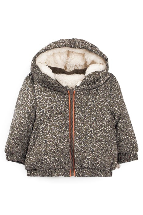 BABY GIRLS’ LEOPARD FLORAL/SHERPA REVERSIBLE PADDED JACKET 3