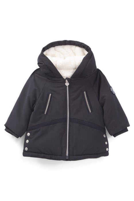 BABY GIRLS’ NAVY FUR-LINED HOODED PARKA 1