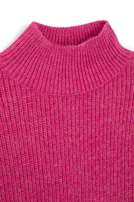 CHERRY PINK DECORATIVE KNIT HIGH-NECK SWEATER 8