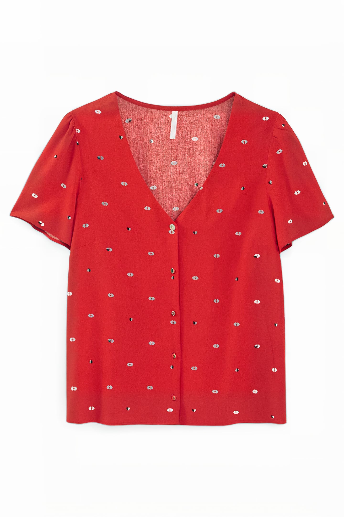 WINTER CRIMSON HEART-KISS PRINT TOP 1