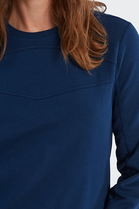 NAVY SWEATSHIRT DRESS WITH SLOGAN ON BACK 5