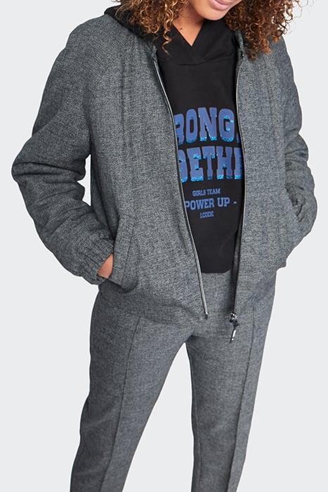 BLACK SEMI-PLAIN JACKET 1