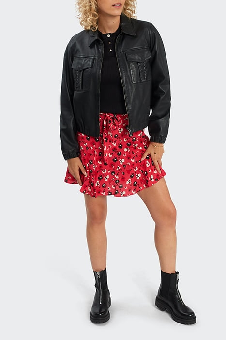 BLACK BUTTONED ROUND NECK T-SHIRT 3