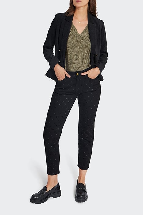 BLACK BOYFIT JEANS WITH GOLD POLKA DOTS 3