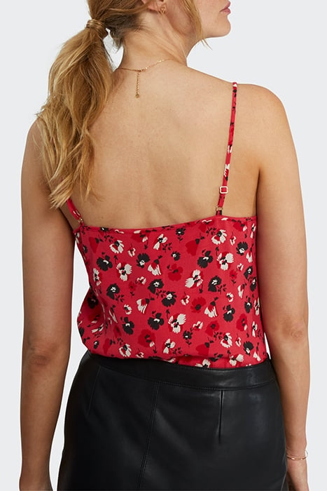 FLASH PINK ROCK FLORAL PRINT LINGERIE-STYLE TOP 2