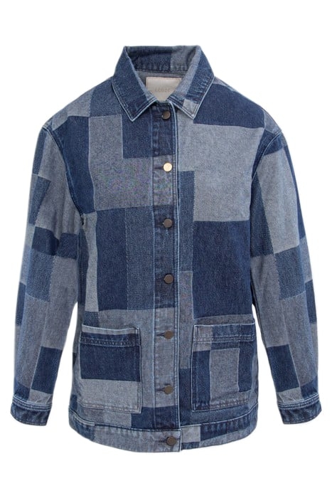 BLUE DENIM PATCHWORK-STYLE JACKET 4
