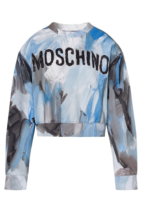 PAINTING COTTON SWEATSHIRT BLUE 3