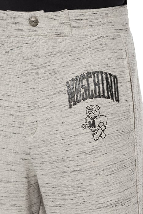 MOSCHINO VARSITY SLUB FLEECE JOGGERS GREY 4