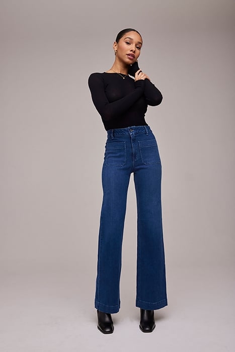 TWO POCKET WIDE LEG DARK NIGHT WASH 3