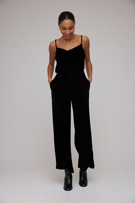 PLEATED WIDE LEG TROUSER BLACK 2
