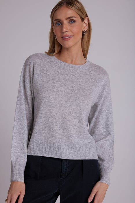 CREW NECK RIB PULLOVER HEATHER FOG 1