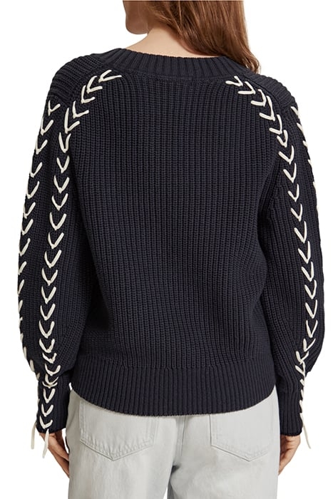 LACED UP SLEEVE PULLOVER NIGHT 2