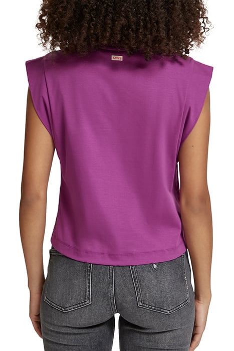 SLEEVELESS KNOTTED T-SHIRT BOYSENBERRY 2