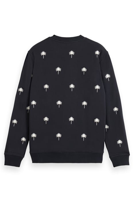ALL-OVER EMBROIDERY SWEATSHIRT BLACK 2