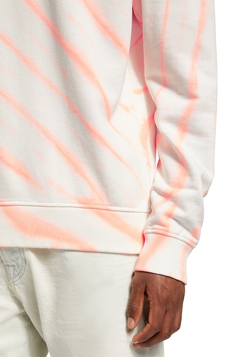 DIAGONAL TIE-DYED SWEATSHIRT SWAN/ NEON TIE DYE 6