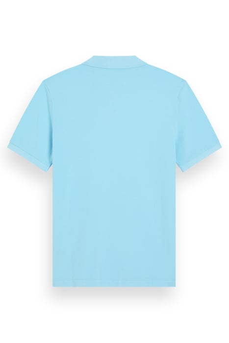 GARMENT DYED PIQUE POLO WASHED NEON BLUE 2