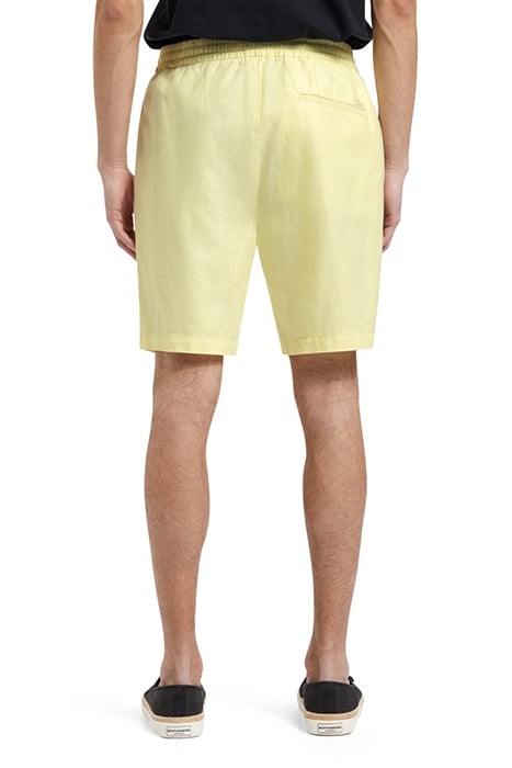 FAVE- COTTON/LINEN TWILL BERMU WASHED NEON YELLOW 2