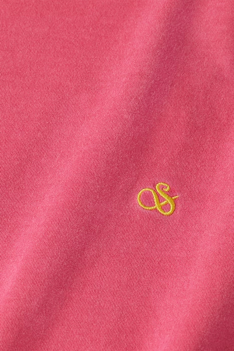 GARMENT DYE LOGO CREW T-SHIRT TROPICAL PINK 3